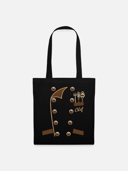 Chef Uniforme Drôle Chef - Sac en tissu - noir
