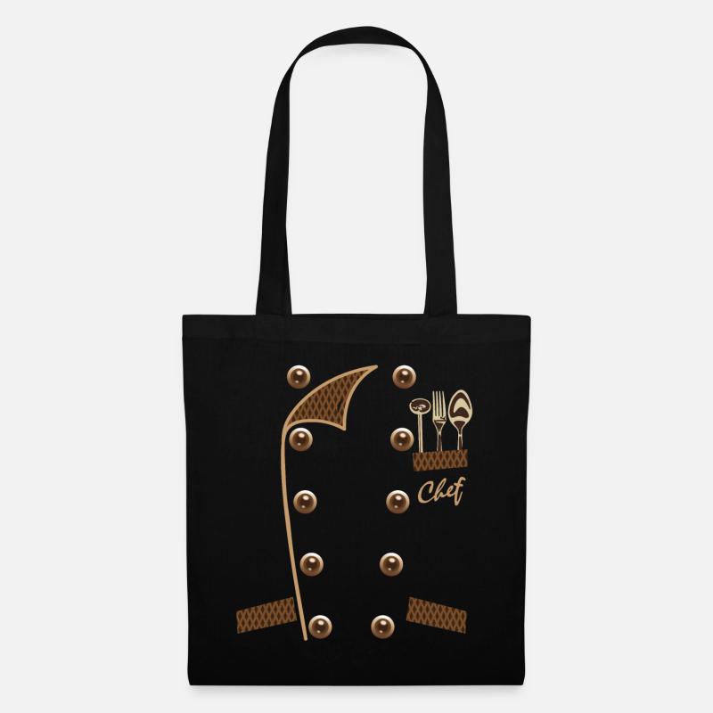 Chef Uniforme Drôle Chef - Sac en tissu - noir
