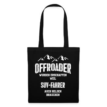 OFFROAD Geländewagen 4x4 - Stoffbeutel - Schwarz - Vorne