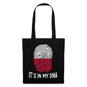Flagge von Polen T-shirt ist es in meinem DNA-Design - Stoffbeutel - Schwarz - Vorne