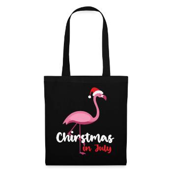 Christmas in July Flamingo - Sac en tissu - noir - Devant