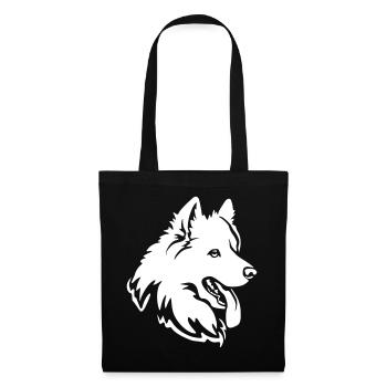 Tête samoyède « Black Edition » - Sac en tissu - noir - Devant