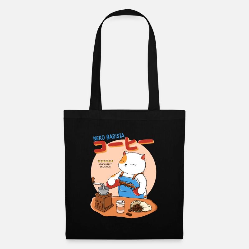 Neko Barista - Tote Bag - black