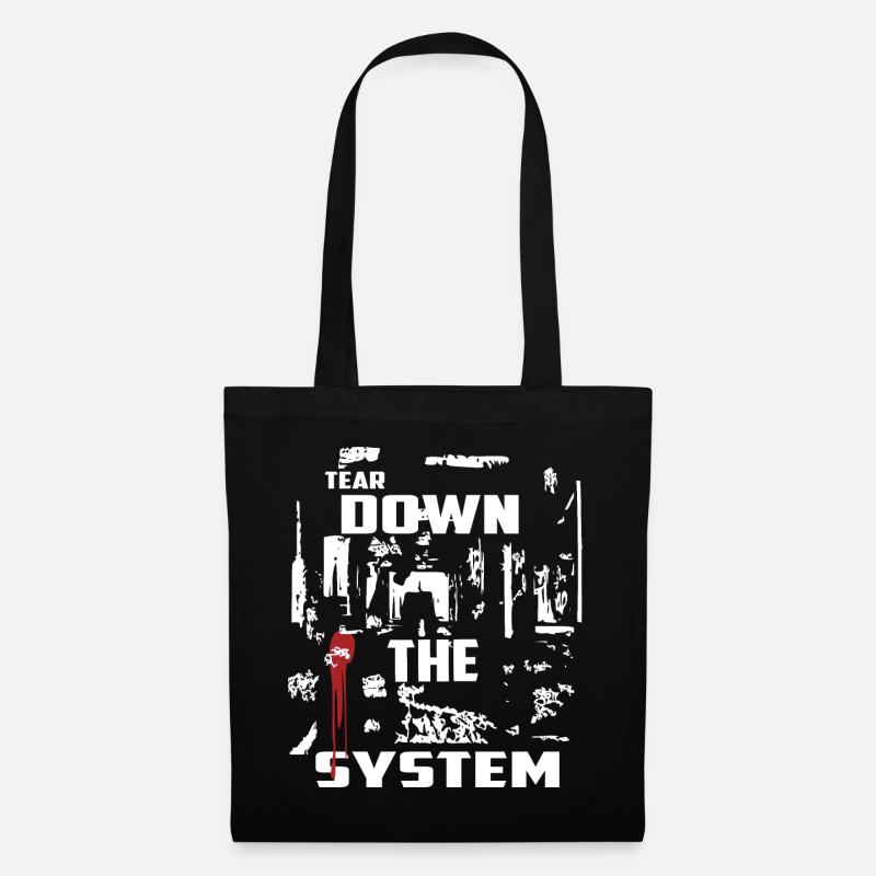 Zerstören Sie das System - Stoffbeutel - Schwarz