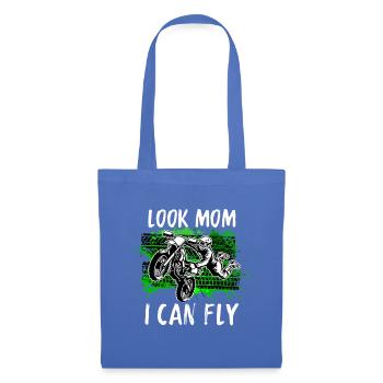 Motocross Tshirt Für Herren Damen Enduro Supermoto - Stoffbeutel - Hellblau - Vorne