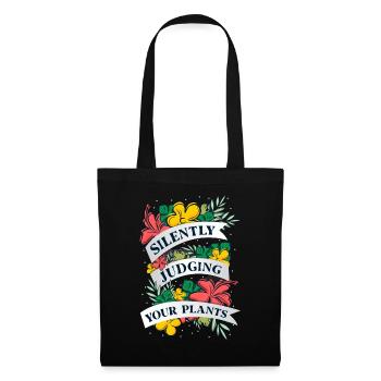 Silently judging your plants for plant lovers - Tote Bag - black - Front
