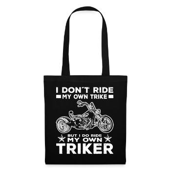 Idée cadeau Trike | Triker Moto Trikes Hommes - Sac en tissu - noir - Devant