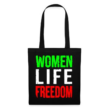 Women life freedom - Stoffbeutel - Schwarz - Vorne