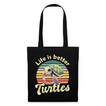 Turtle Sea turtle - Tote Bag - black - Front