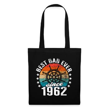 Bester Papa der Welt seit 1962 Kapitän - Stoffbeutel - Schwarz - Vorne