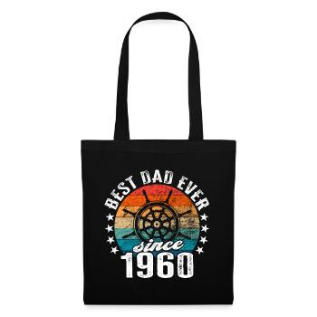 Bester Papa der Welt seit 1960 Kapitän - Stoffbeutel - Schwarz - Vorne