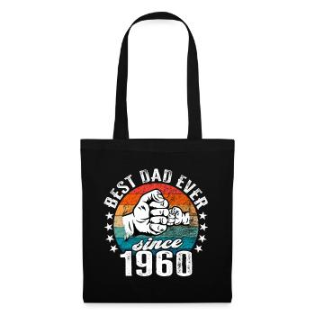 Bester Papa der Welt seit 1960 Vatertag - Stoffbeutel - Schwarz - Vorne