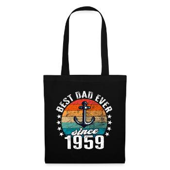 Meilleur père du monde depuis 1959 présentateur - Sac en tissu - noir - Devant