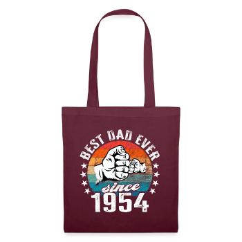 Bester Papa der Welt seit 1954 Vatertag - Stoffbeutel - Burgunderrot - Vorne