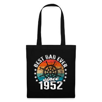 Bester Papa der Welt seit 1952 Kapitän - Stoffbeutel - Schwarz - Vorne