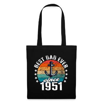 Meilleur père du monde depuis 1951 présentateur - Sac en tissu - noir - Devant