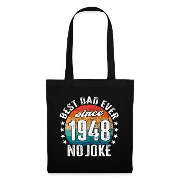 Meilleur père du monde depuis 1948 Fête des pères - Sac en tissu - noir - Devant