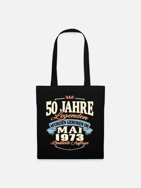 Geburtstag Mai 1973 Mai 1973 geboren 50 Jahre alt - Stoffbeutel - Schwarz