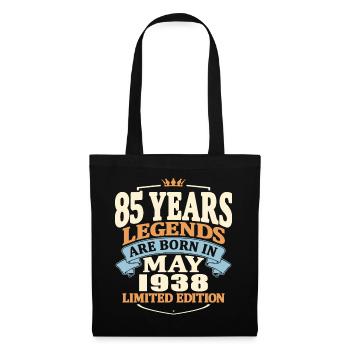 Legends are born in may 1938 - 85 years old - Tote Bag - black - Front