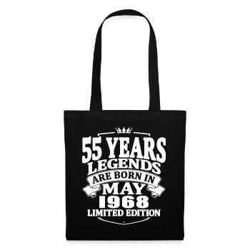 55 years old - legends are born in mai 1968 - Tote Bag - black - Front