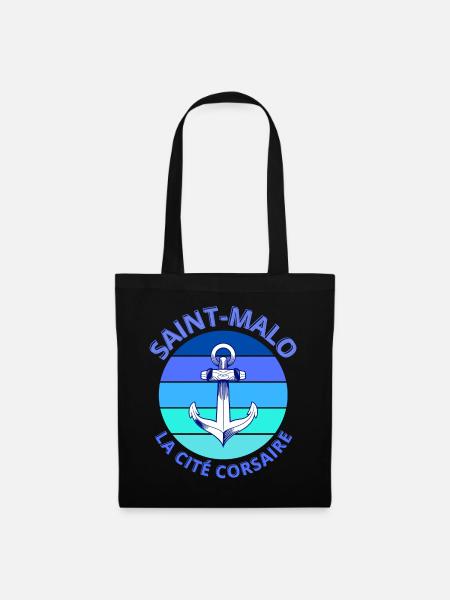 Saint-Malo, Bretagne, la cité Corsaire - Sac en tissu - noir