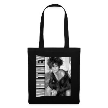Whitney Houston Photo Noir Blanc Et Nom - Sac en tissu - noir - Devant