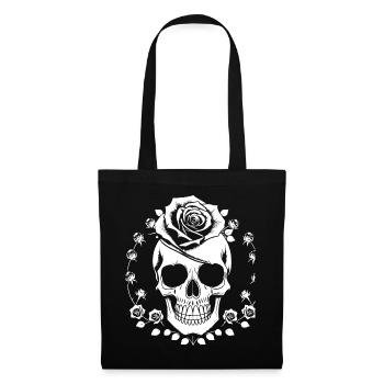 Horror Skull Skull Art Skull Gothic Heavy Metal - Tote Bag - black - Front