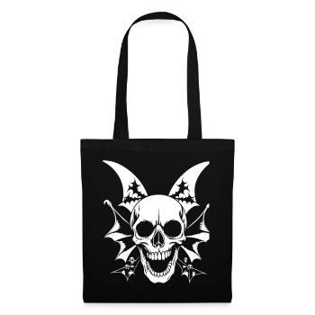 Horreur Crâne Crâne Art Crâne Gothique Heavy Metal - Sac en tissu - noir - Devant