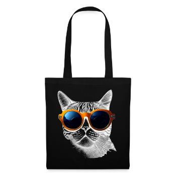 Coole Katzen-Vibes - Stoffbeutel - Schwarz - Vorne