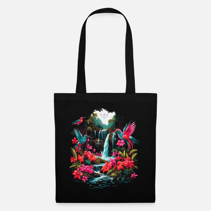 Hummingbird Jungle - Stoffbeutel - Schwarz