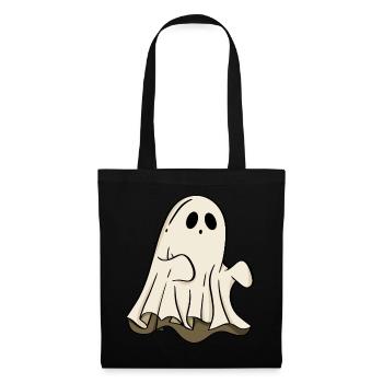Halloween fantôme - Sac en tissu - noir - Devant