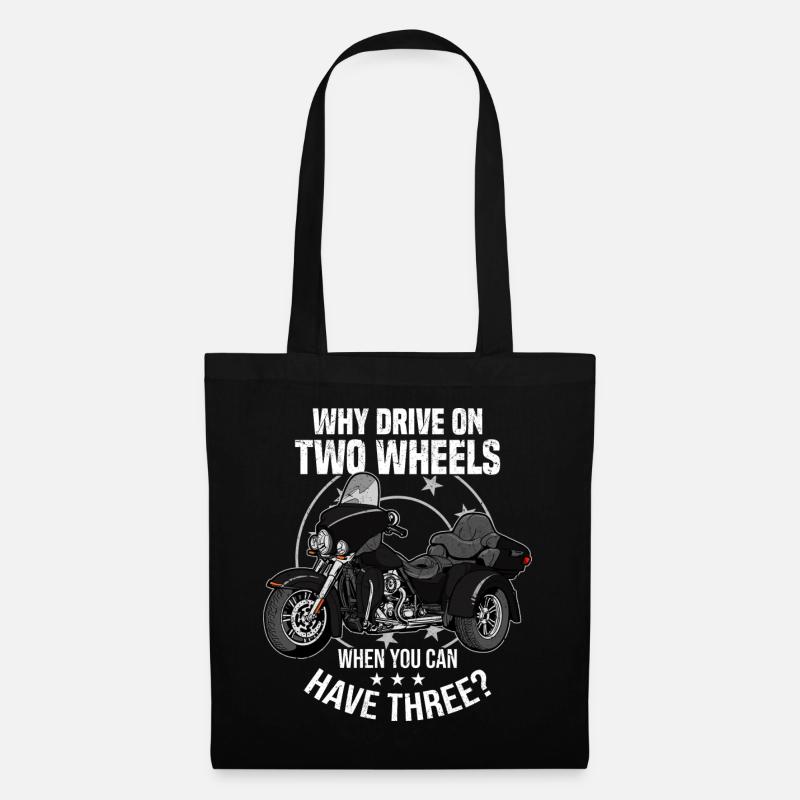 Dreirädriges Motorrad Trike Triker Trikes Geschenk - Stoffbeutel - Schwarz