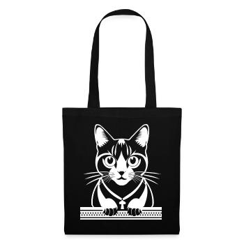 Drôle de chat Silhouette Cheeky Fun Cats - Sac en tissu - noir - Devant