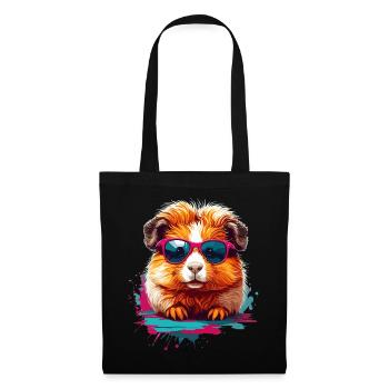 Lunettes de soleil cochon d’Inde Cool Mignon - Sac en tissu - noir - Devant
