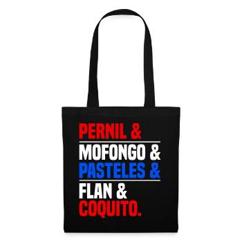 Puerto Rico Flagge | Puerto Ricaner Geschenkideen - Stoffbeutel - Schwarz - Vorne