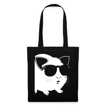 Funny Guinea Pig with Sunglasses Guinea Pigs - Tote Bag - black - Front