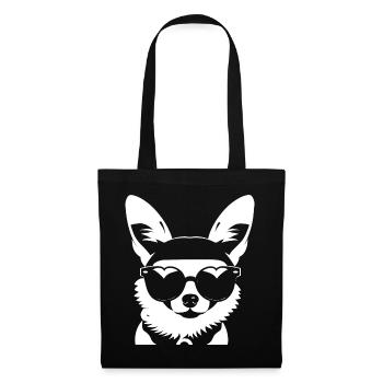 Drôle Chihuahua portant des lunettes de soleil Chihuahuas - Sac en tissu - noir - Devant
