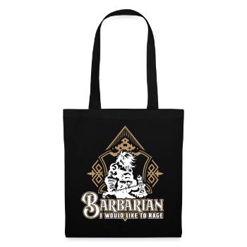Barbaren-Klassenemblem-RPG-Spiel - Stoffbeutel - Schwarz - Vorne