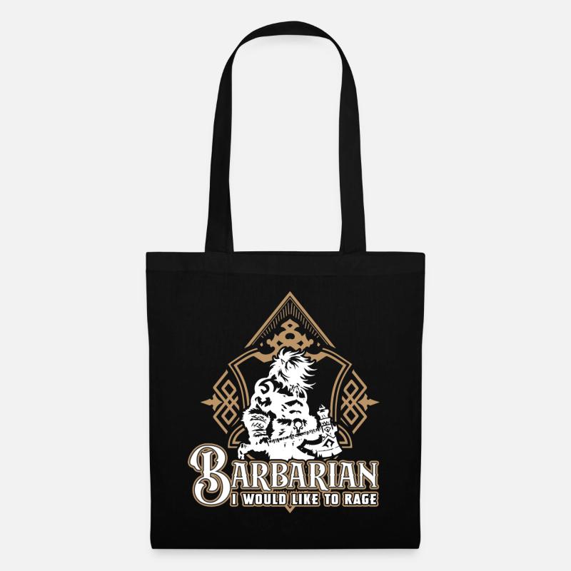 Barbarian class emblem RPG game - Sac en tissu - noir