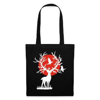 The White Deer and the Red Sun - Tote Bag - black - Front