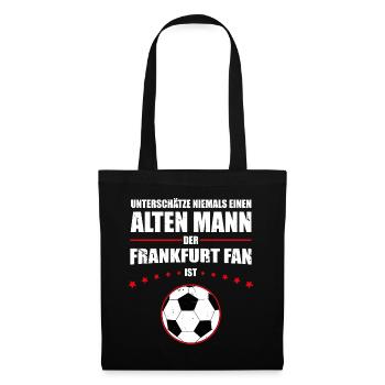 Alter Mann - Frankfurt Fan | Retro Vintage Design - Stoffbeutel - Schwarz - Vorne