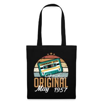 Mai 1957 Geburtstagsgeschenk 1957 Mai - 1957 Mai - Stoffbeutel - Schwarz - Vorne