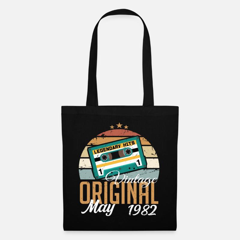 Mai 1982 Geburtstagsgeschenk 1982 Mai - 1982 Mai - Stoffbeutel - Schwarz