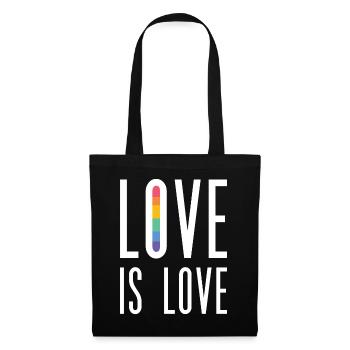 LGBT Pride Month - Liebe ist Liebe - Stoffbeutel - Schwarz - Vorne