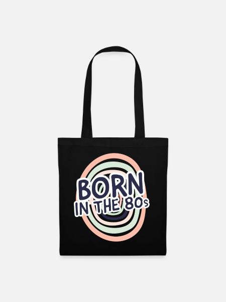 Born in the 80s - Ein Stück Nostalgie - Stoffbeutel - Schwarz