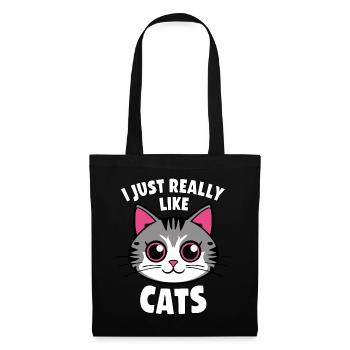 Chat Chats Amoureux Chat Propriétaire Chaton - Sac en tissu - noir - Devant