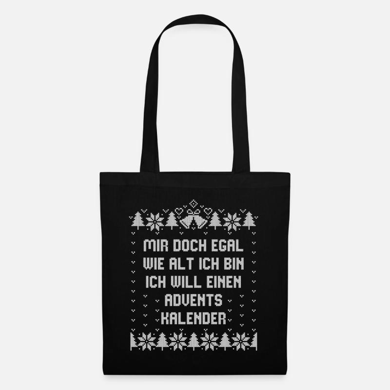 Mir doch egal wie alt ich bin - Adventskalender - Stoffbeutel - Schwarz