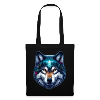 Wolf - Stoffbeutel - Schwarz - Vorne