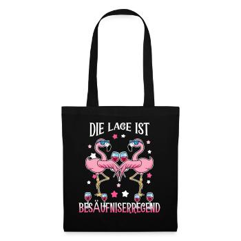 Flamants roses ivres - Sac en tissu - noir - Devant