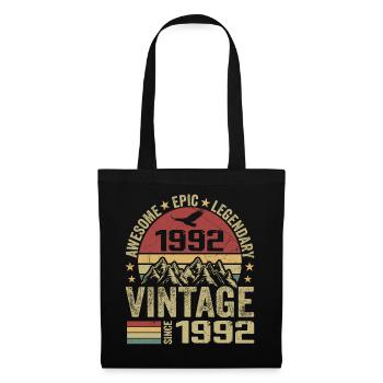 Jahrgang 1962 Geburtstagsgeschenk 1962 - Jahrgang 1962 - Stoffbeutel - Schwarz - Vorne